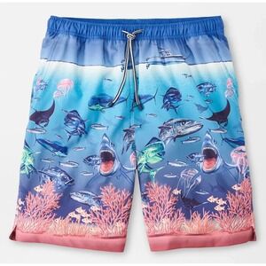 Peter Millar Men's Ocean Traffic Stretch Swim‎ Trunks Size Medium M NEW $98